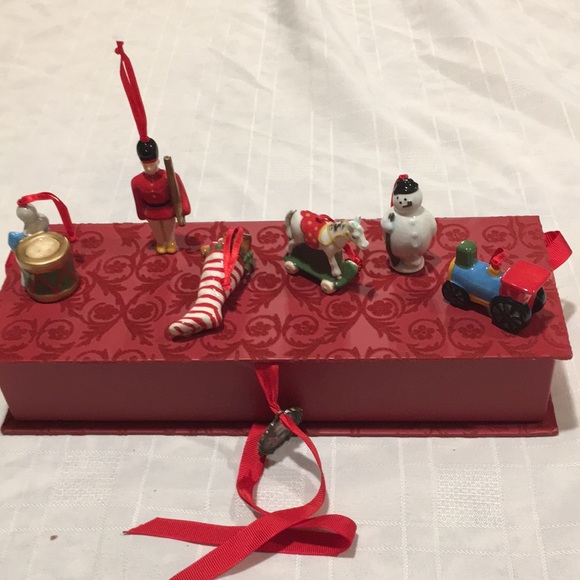 John Grossman for Gund 6 piece ceramic Christmas Ornament set. NEW Very Rare Set - Picture 1 of 15